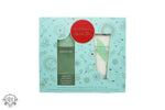 Gift set box with turquoise floral design featuring Elizabeth Arden Grönt Te Presentset 100ml