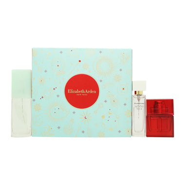 Elizabeth Arden Holiday Fragrance Gift Set 10ml Red Door EDT + 10ml White Tea EDT + 15ml Green Tea Scent Spray