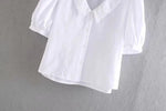 Eyelet Embroidered Collar French Shirt - Quality Home Clothing| Beauty