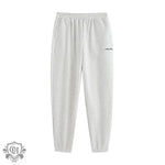 Embroidered Elastic Waist Sweatpants - QH Clothing