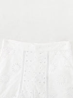 High Waist Embroidered Summer Shorts - QH Clothing