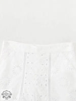 High Waist Embroidered Summer Shorts - QH Clothing