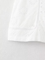 High Waist Embroidered Summer Shorts - QH Clothing