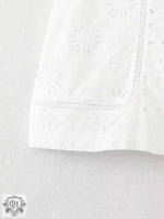 High Waist Embroidered Summer Shorts - QH Clothing