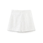 High Waist Embroidered Summer Shorts - QH Clothing