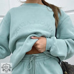 Embroidered Fleece Pullover Sweater - QH Clothing