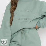 Embroidered Fleece Pullover Sweater - QH Clothing