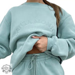 Embroidered Fleece Pullover Sweater - QH Clothing