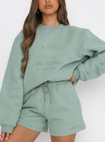 Embroidered Fleece Pullover Sweater - QH Clothing