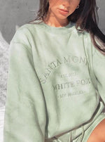 Embroidered Fleece Pullover Sweater - QH Clothing