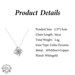 Eternal Star Diamond-Encrusted Gift Box Pendant Necklace -  QH Clothing