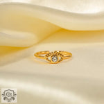 18K gold novel and trendy devil's eye inlaid zircon design versatile ring - QH Clothing