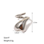 18k gold exaggerated personalized love wrap design open ring - QH Clothing