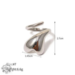 18k gold exaggerated personalized love wrap design open ring - QH Clothing