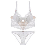 Eyelash Lace Bra Set - Clothing