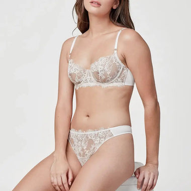 Eyelash Lace Bra Set - Clothing