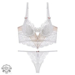 Eyelash Lace Bra Set - Clothing