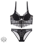 Eyelash Lace Bra Set - Clothing