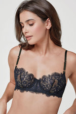 Eyelash Lace Bra Set - Clothing