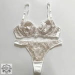 Eyelash Lace Bra Set - Clothing