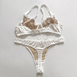 Eyelash Lace Bra Set - Clothing