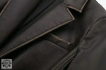 Distressed Faux Leather Fall Coat - QH Clothing