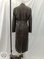 Distressed Faux Leather Fall Coat - QH Clothing