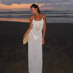 Floral Backless Beach Dress with Suspenders - QH Clothing