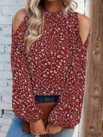 Floral Chiffon Ruffle Blouse - QH Clothing