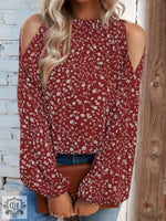 Floral Chiffon Ruffle Blouse - QH Clothing