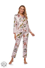 ​Silk Floral Lounge Pajama Set -  QH Clothing