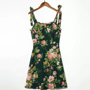 Floral Print A-Line Summer Dress - QH Clothing