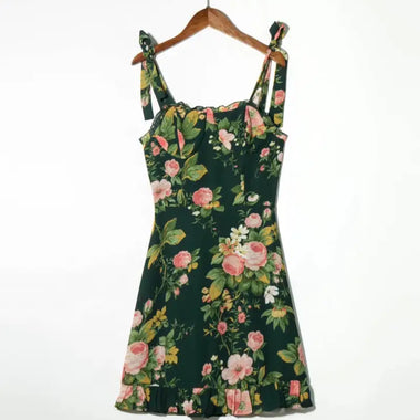 Floral Print A-Line Summer Dress - QH Clothing