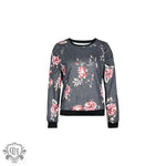 Floral Print Sweatshirt for Autumn - QH Clothing