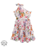 Spring Summer Women Floral Print round Neck Backless Tiered Dress - Quality Home Clothing| Beauty