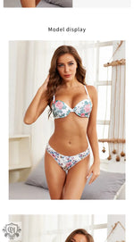 Floral Print Underwire Bra - Clothing