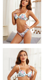 Floral Print Underwire Bra - Clothing