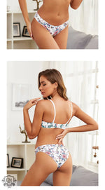 Floral Print Underwire Bra - Clothing