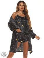 ​Floral Three-Piece Pajama Set -  QH Clothing