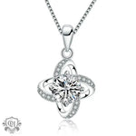 Elegant Four Leaf Clover Pendant Necklace with Gift Box -  QH Clothing