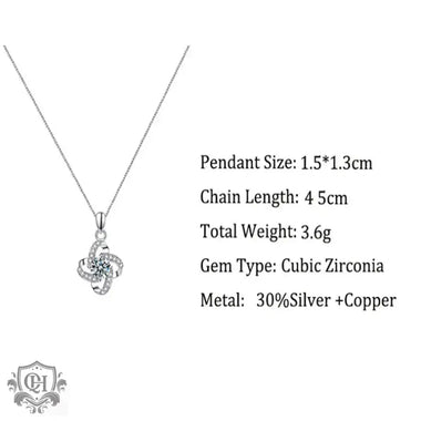 Elegant Four Leaf Clover Pendant Necklace with Gift Box -  QH Clothing