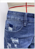 Frayed Tassel Denim Shorts - QH Clothing