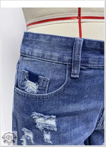 Frayed Tassel Denim Shorts - QH Clothing