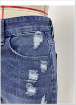 Frayed Tassel Denim Shorts - QH Clothing