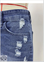 Frayed Tassel Denim Shorts - QH Clothing