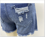 Frayed Tassel Denim Shorts - QH Clothing