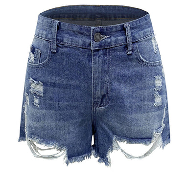 Frayed Tassel Denim Shorts - QH Clothing