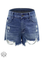 Frayed Tassel Denim Shorts - QH Clothing