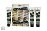 Hair coloring kit featuring Fudge Professional Headpaint ultra light shades and guide