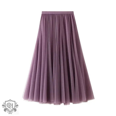 Long Gauzy Skirt Skirt Women Autumn Winter High Waist Mid Length Tulle Skirt Pleated Skirt A Line Skirt Fairy Skirt - Quality Home Clothing| Beauty